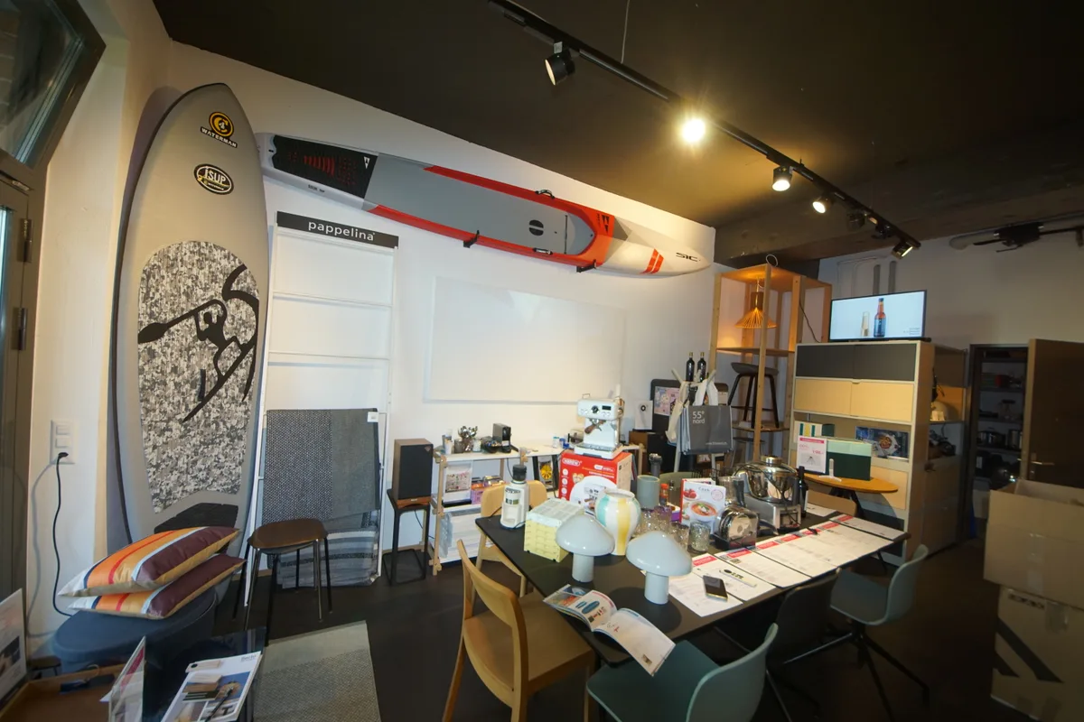 Innenansicht des Ladens 55 Grad Nord.